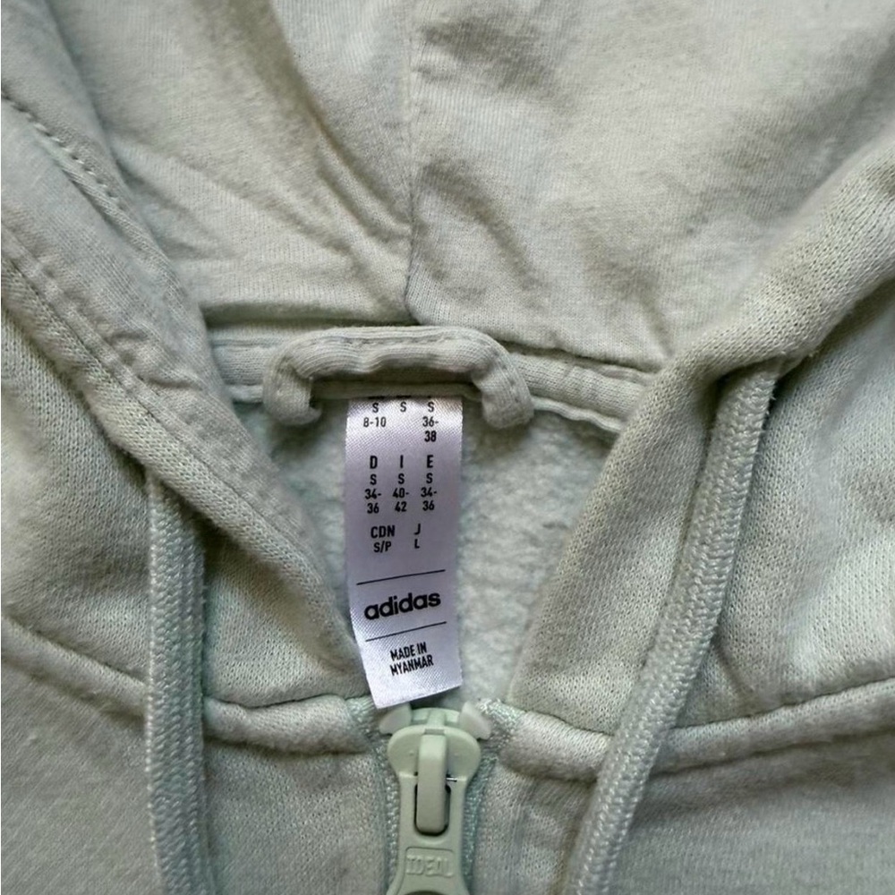 Adidas Women's Mint Green Zip-Up Hoodie - Picture 4 of 5